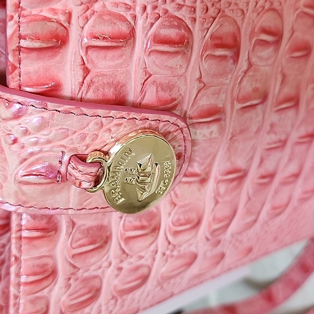 🩷 🩷 BRAHMIN Marley PINK PUNCH Crossbody & PINK PUNCH Credit Card Wallet 🩷 🩷 - Picture 2 of 11